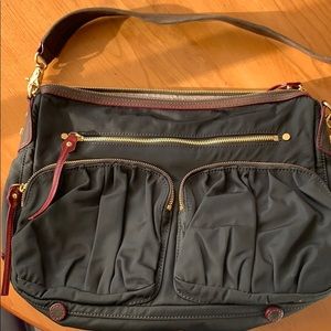 MZ Wallace “Paige” Nylon Hobo leather strap